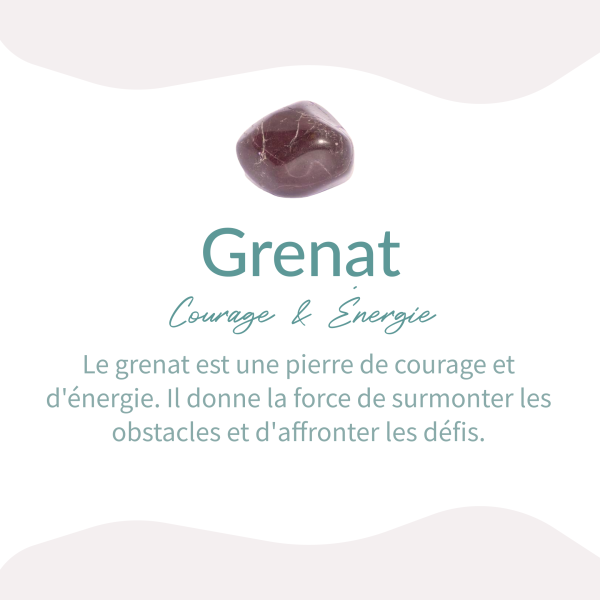 Bague Ajustable "Prema" en Grenat & Argent – Image 5