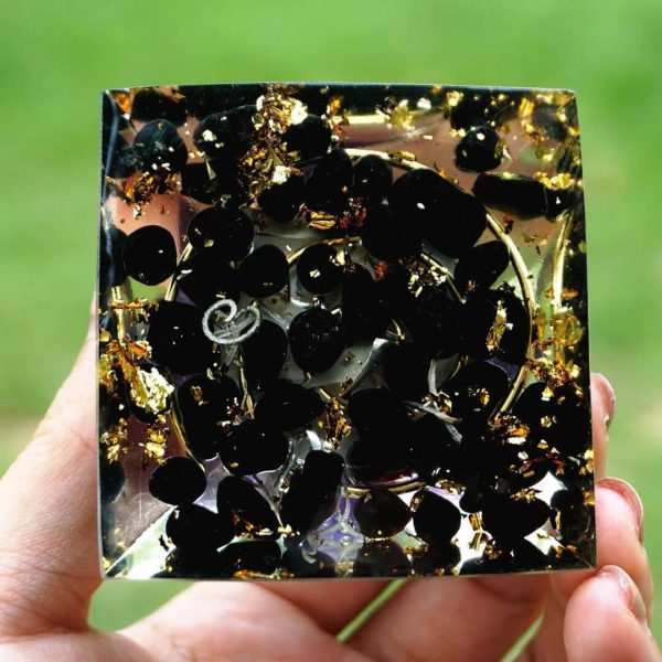 Orgonite "Galaxie" en Améthyste & Obsidienne Noire – Image 3