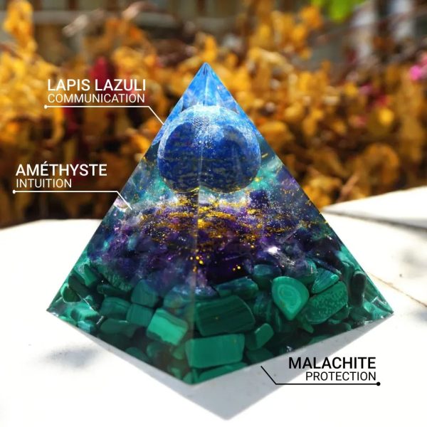 Orgonite "Kâli" en Lapis Lazuli, Améthyste & Malachite – Image 2