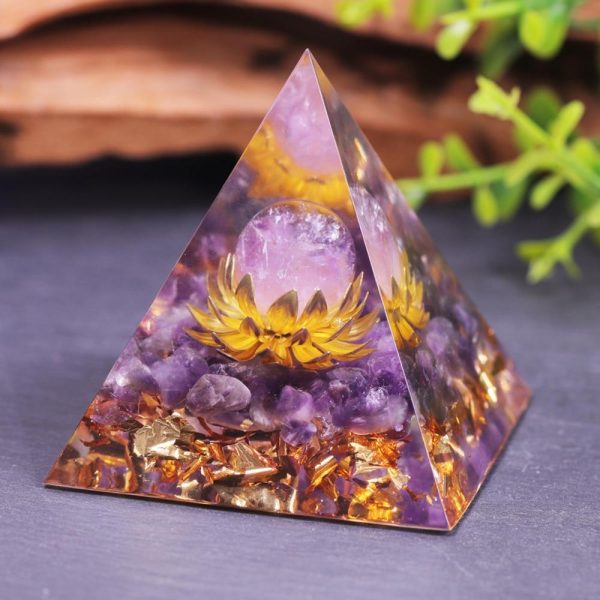 Orgonite "Lotus Divin" en Améthyste – Image 3