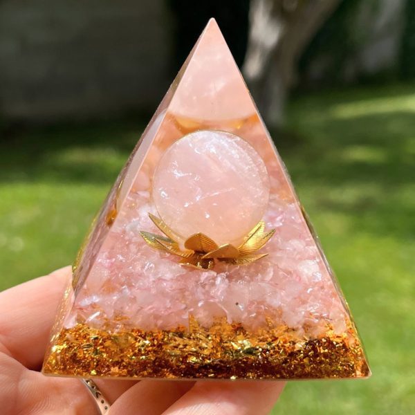 Orgonite "Ouverture du Coeur" en Quartz Rose – Image 3