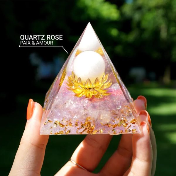 Orgonite "Ouverture du Coeur" en Quartz Rose – Image 2