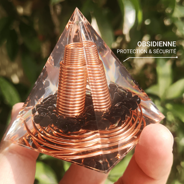 Orgonite "Protection Énergétique Amplifiée" en Obsidienne – Image 2