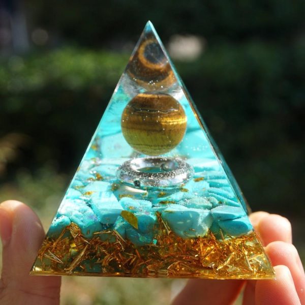 Orgonite "Soleil Magique" en Turquoise & Oeil de Tigre – Image 4