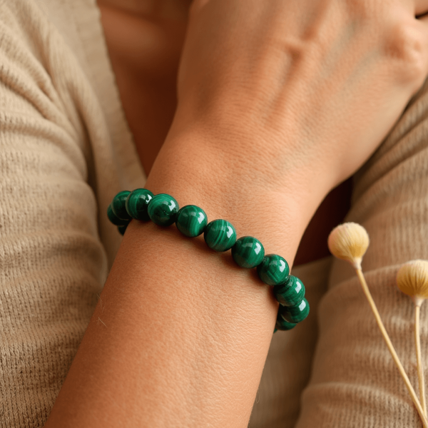 Bracelet "Purification" en Malachite Véritable – Image 2