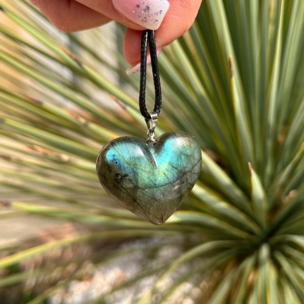 Pendentif Coeur en Labradorite – Image 3