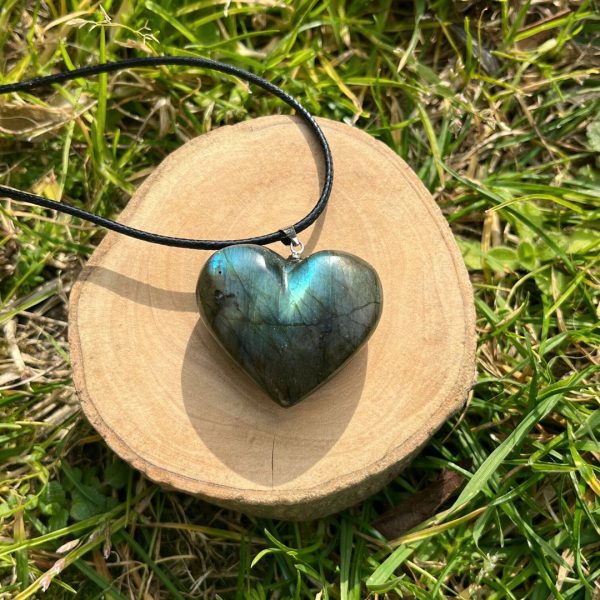 Pendentif Coeur en Labradorite