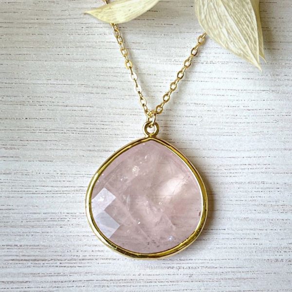 Pendentif "Douceur Infini" en Quartz Rose