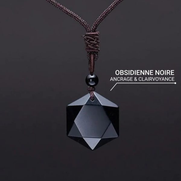 Pendentif "Étoile" en Obsidienne Noire – Image 3