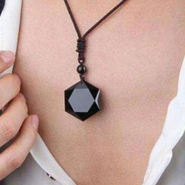 Pendentif "Étoile" en Obsidienne Noire – Image 2