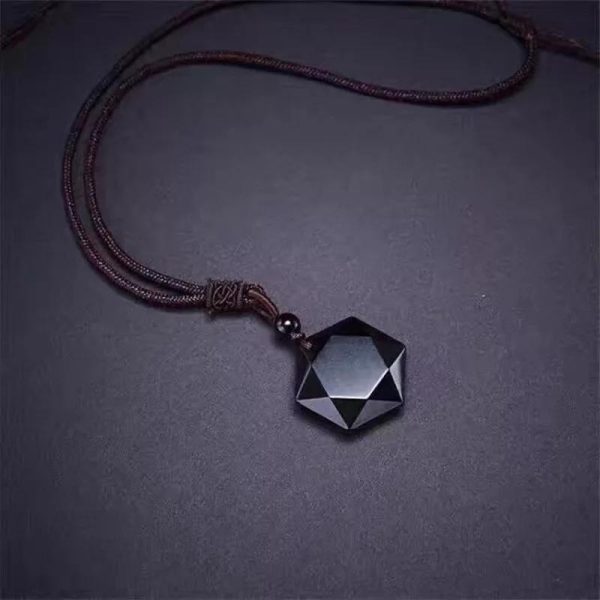 Pendentif "Étoile" en Obsidienne Noire – Image 4