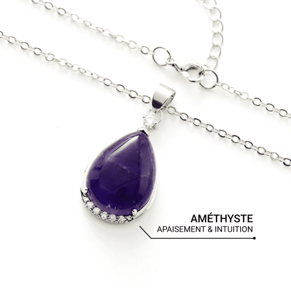 Pendentif "Goutte" en Améthyste – Image 3