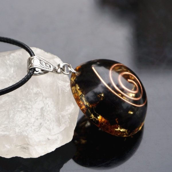 Pendentif Orgonite "Énergies Protectrices" en Obsidienne Noire – Image 3