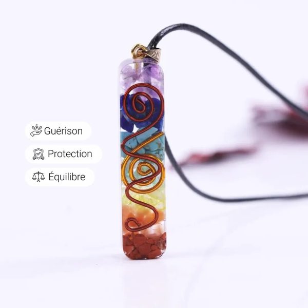 Pendentif Orgonite "Harmonie des 7 Chakras" – Image 2