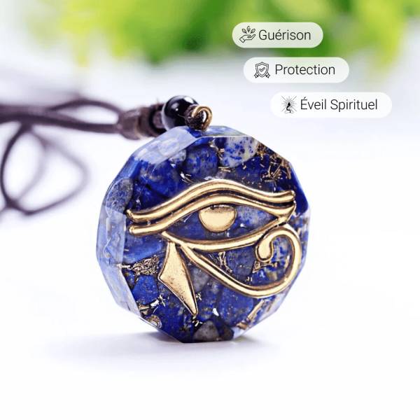 Pendentif Orgonite Oeil d'Horus en Pierres Naturelles – Image 3