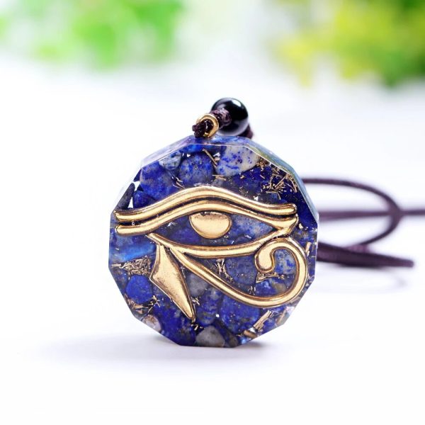 Pendentif Orgonite Oeil d'Horus en Pierres Naturelles