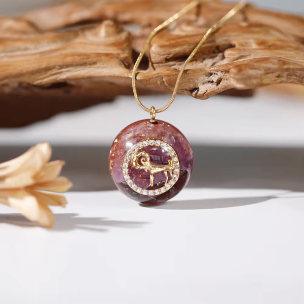 Pendentif Orgonite "Signe Astrologique" en Pierre Naturelle – Image 6