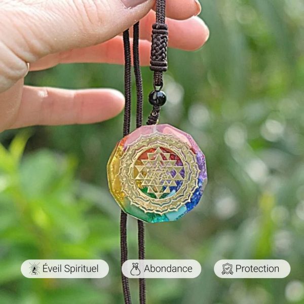 Pendentif Orgonite "Sri Yantra - 7 Chakras" – Image 3