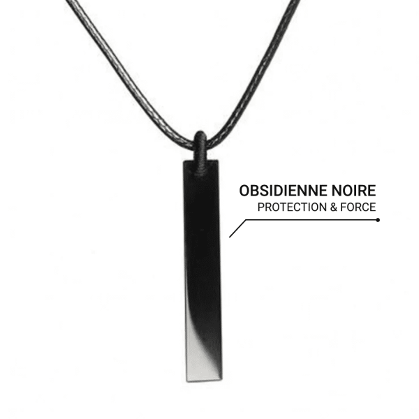 Pendentif "Protection" en Obsidienne Noire – Image 3