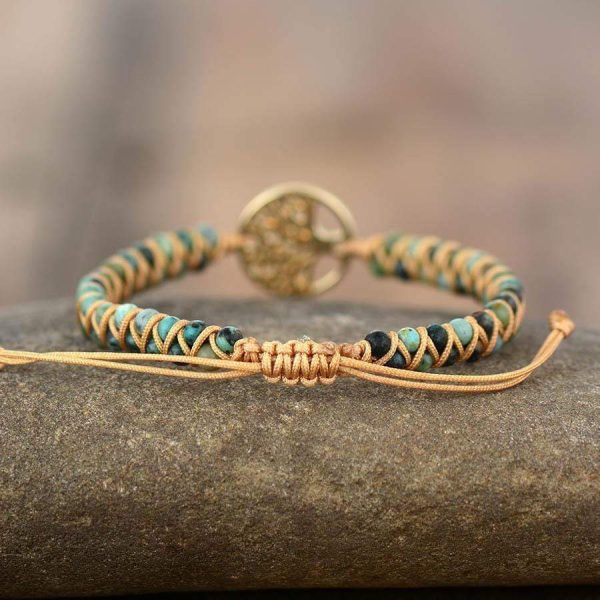 Bracelet "Vie Éternelle" en Turquoise Africaine – Image 3