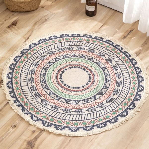 Tapis Rond Ethnique Mandala – Image 3