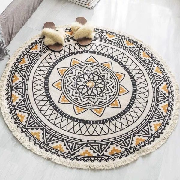 Tapis Rond Ethnique Mandala – Image 2