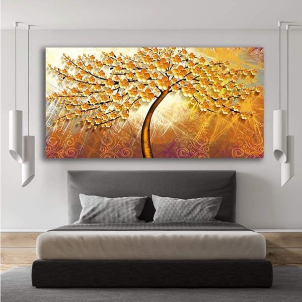 Toile Splendeur Arbre de Vie Doré – Image 2