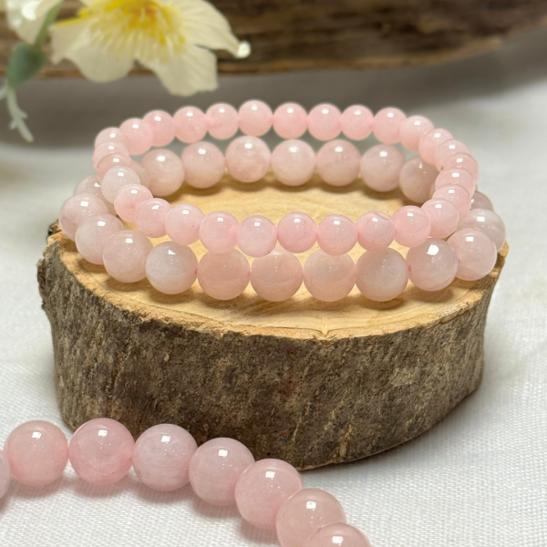 Bracelet "Amour Inconditionnel" en Quartz Rose – Image 5